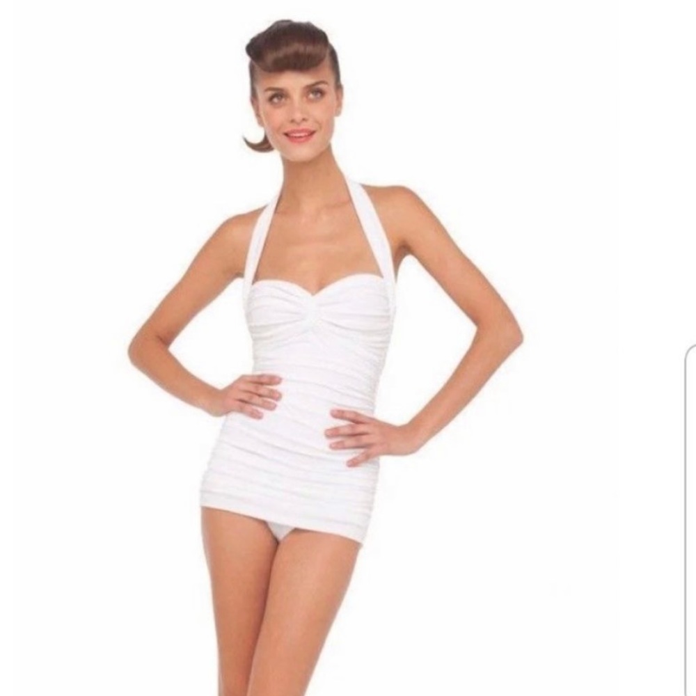 Norma Kamali Bill Mio bathing suit XS white